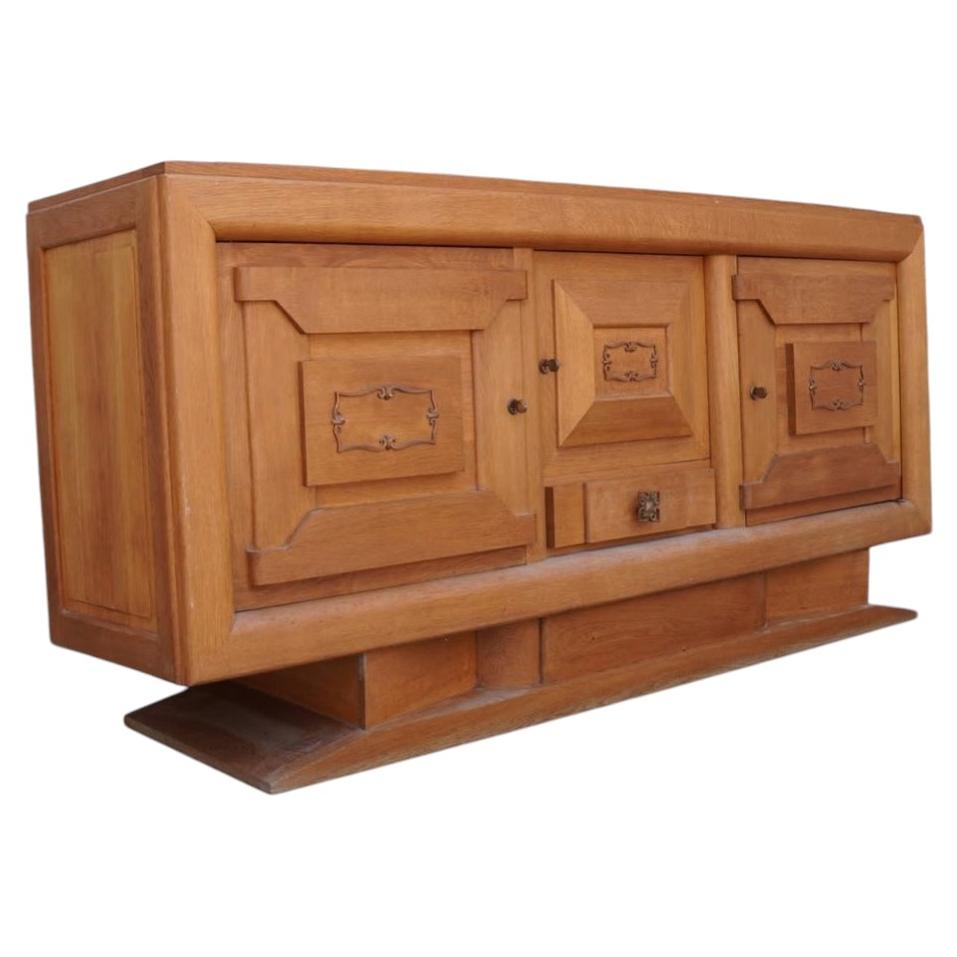 Art Deco Sideboard by Gaston Poisson – A Masterpiece of French Oak Craftsmanship