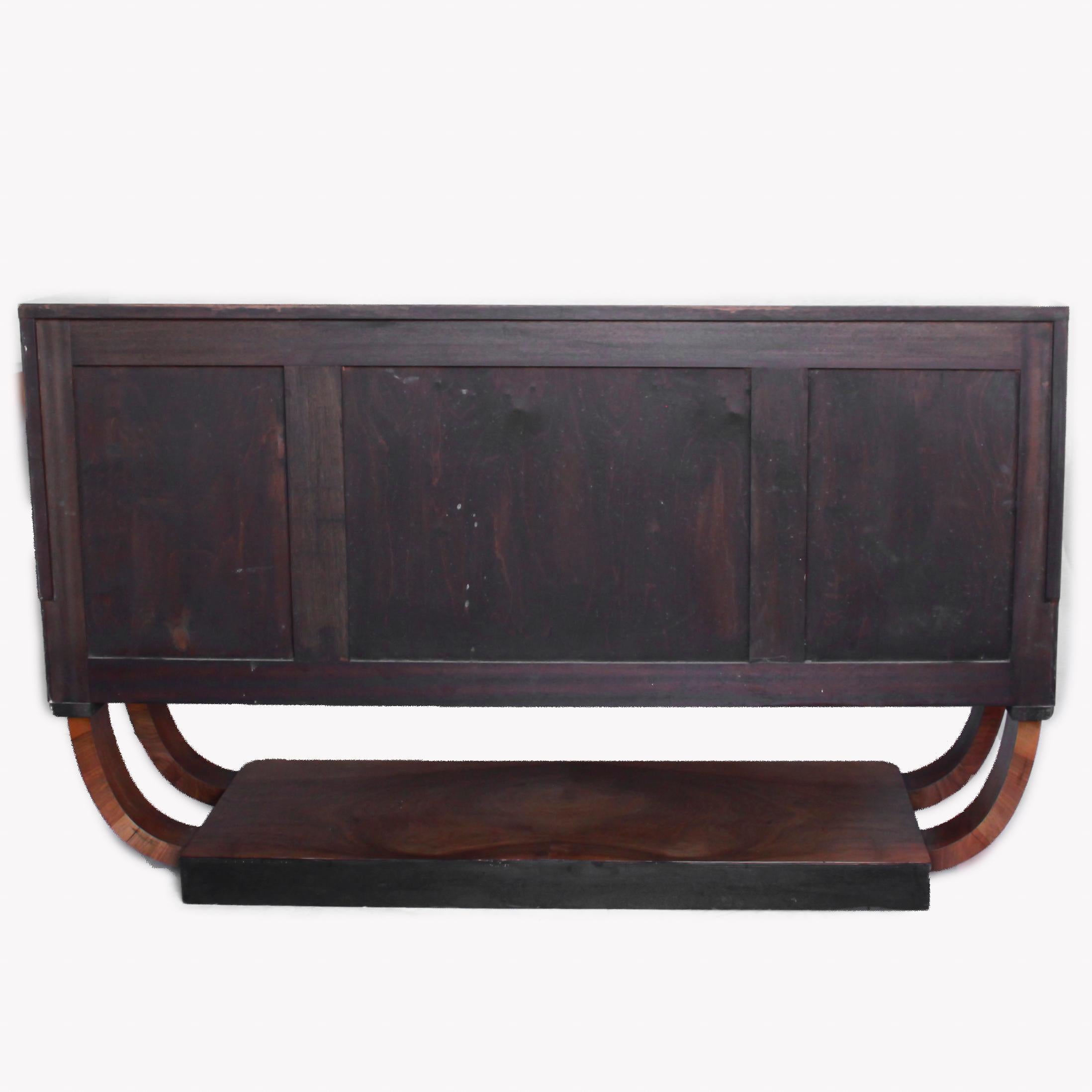 Art Deco Sideboard by Harry and Lou Epstein Walnut and Satinwood English 1930's  9