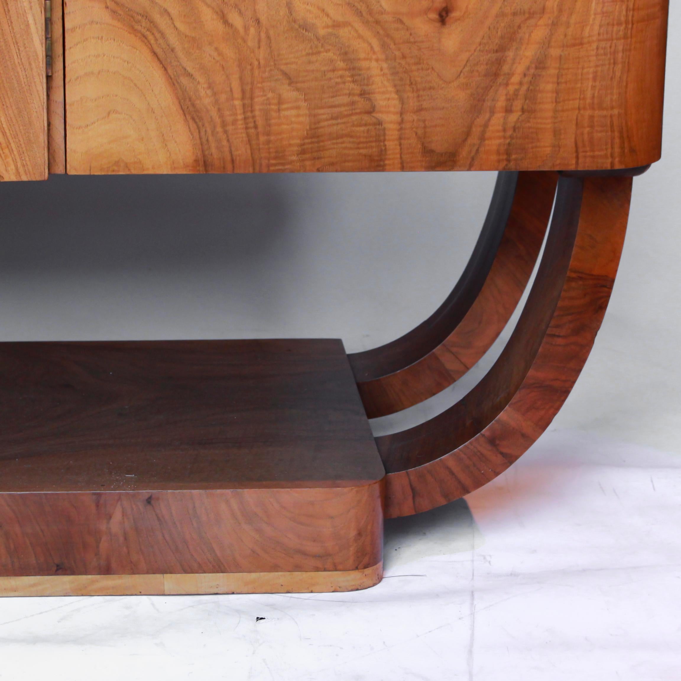Art Deco Sideboard by Harry and Lou Epstein Walnut and Satinwood English 1930's  11
