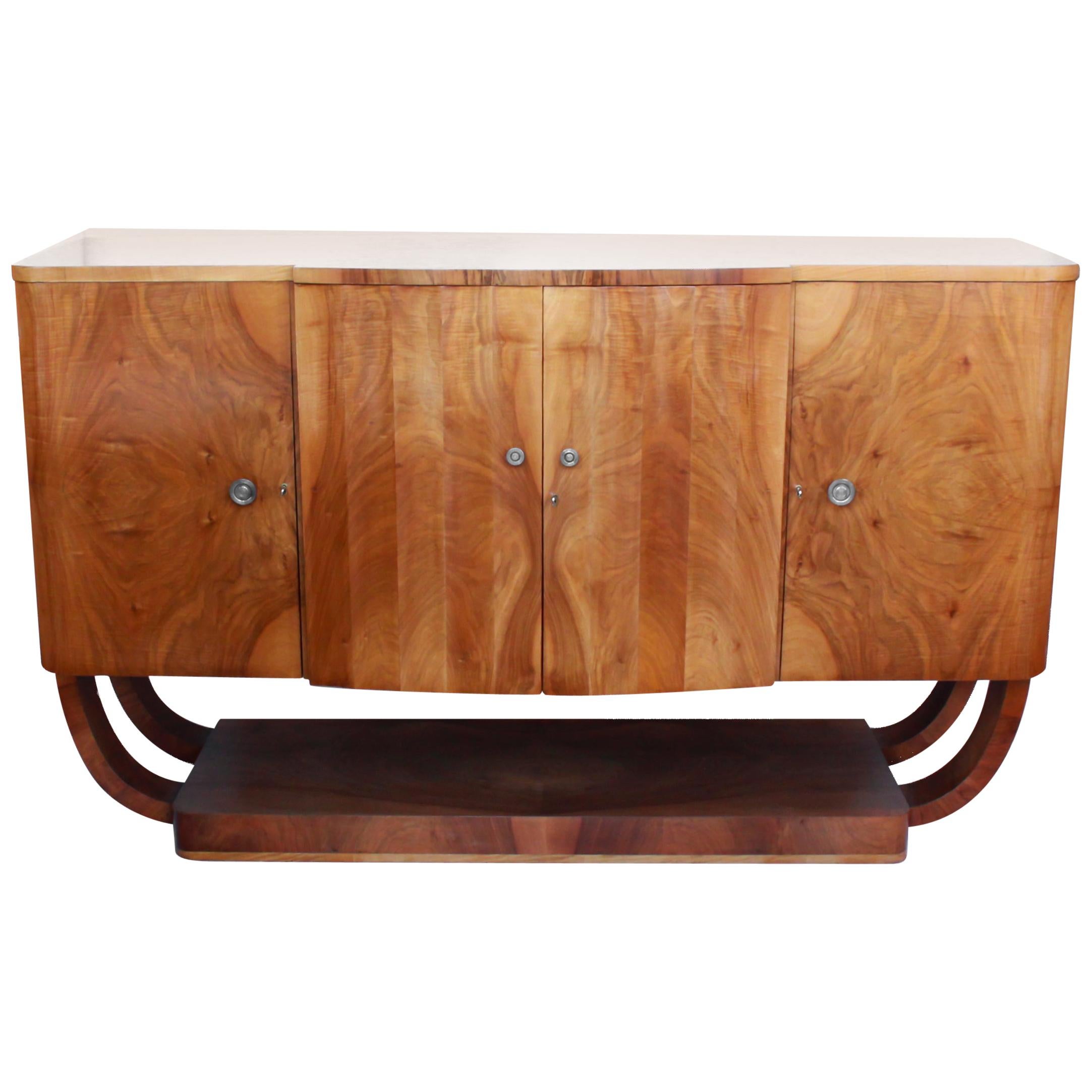 Art Deco Sideboard by Harry and Lou Epstein Walnut and Satinwood English 1930's 