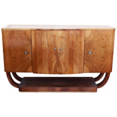 Art Deco Sideboard by Harry and Lou Epstein Walnut and Satinwood English 1930
s