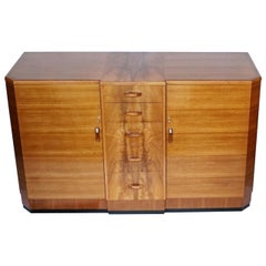 Art Deco Sideboard by Heal's of London circa 1930 Burr and Figured Walnut
