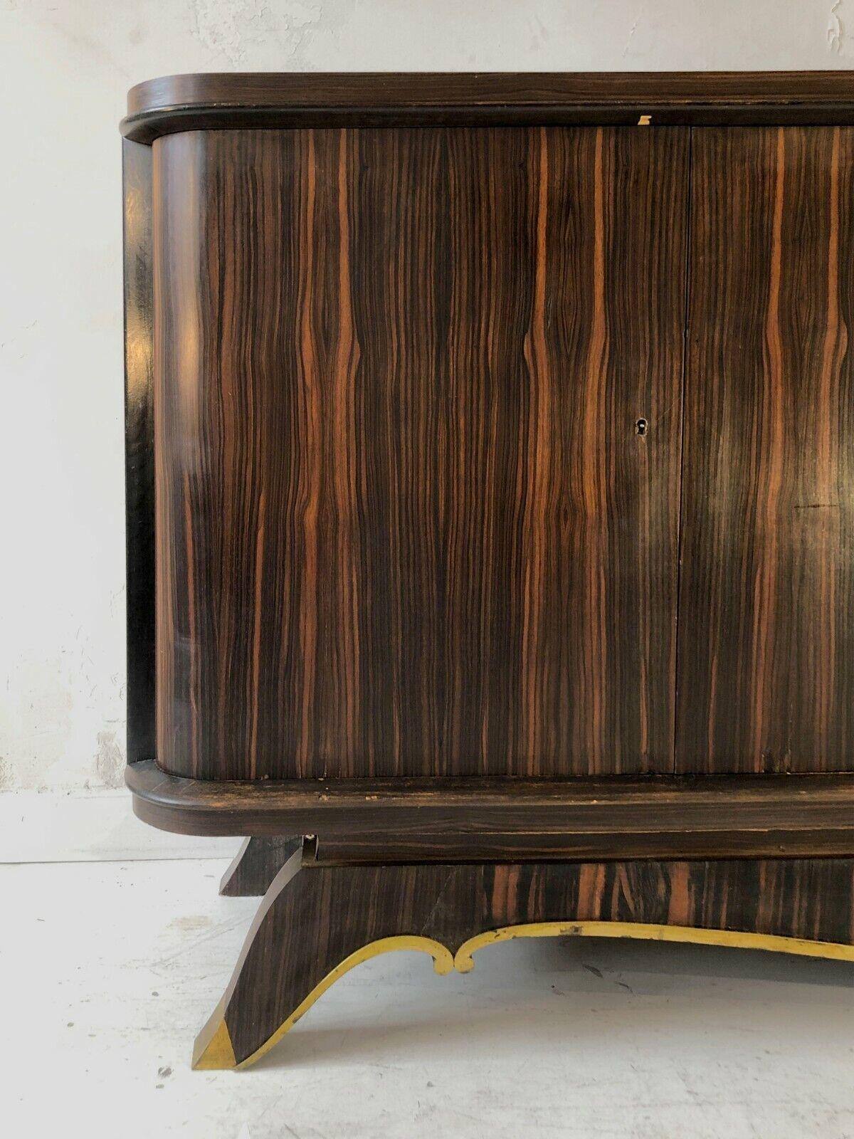 Bronze A Wide Spectacular ART DECO NEO-CLASSICAL SIDEBOARD by JULES LELEU, France 1930 For Sale