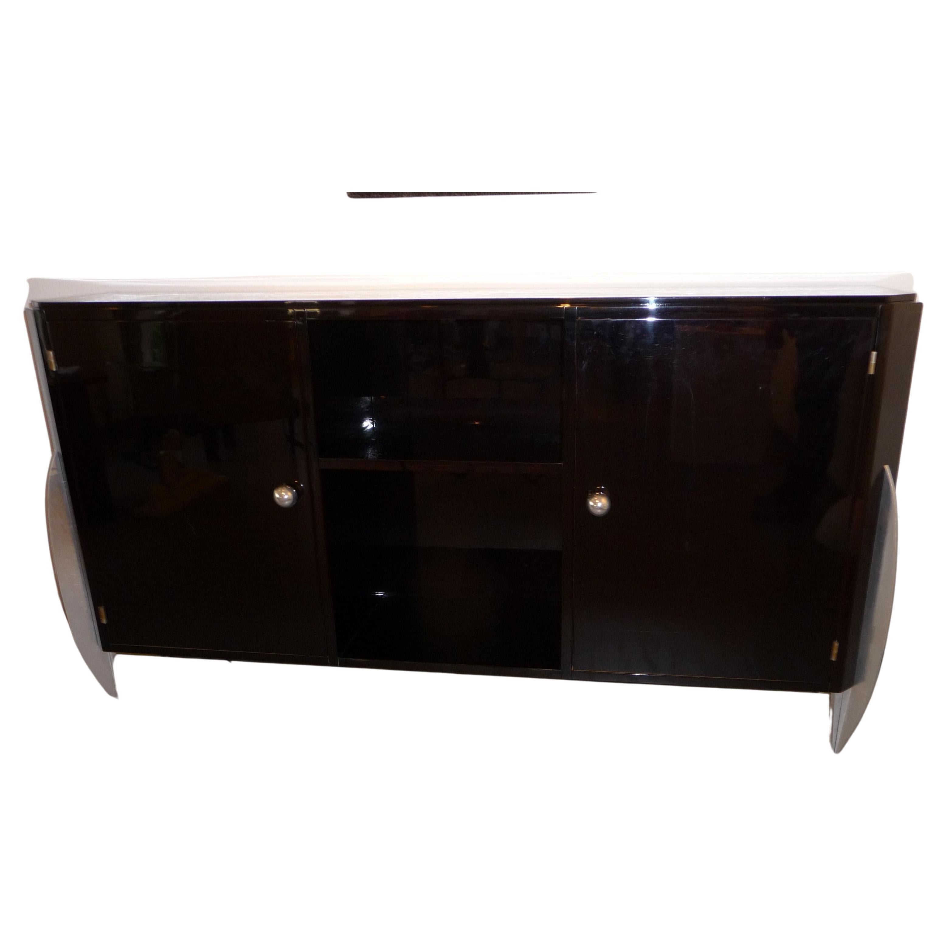 Rare signed two-door sideboard with a central inner compartment by Michel Dufet. France 1930s.
For 