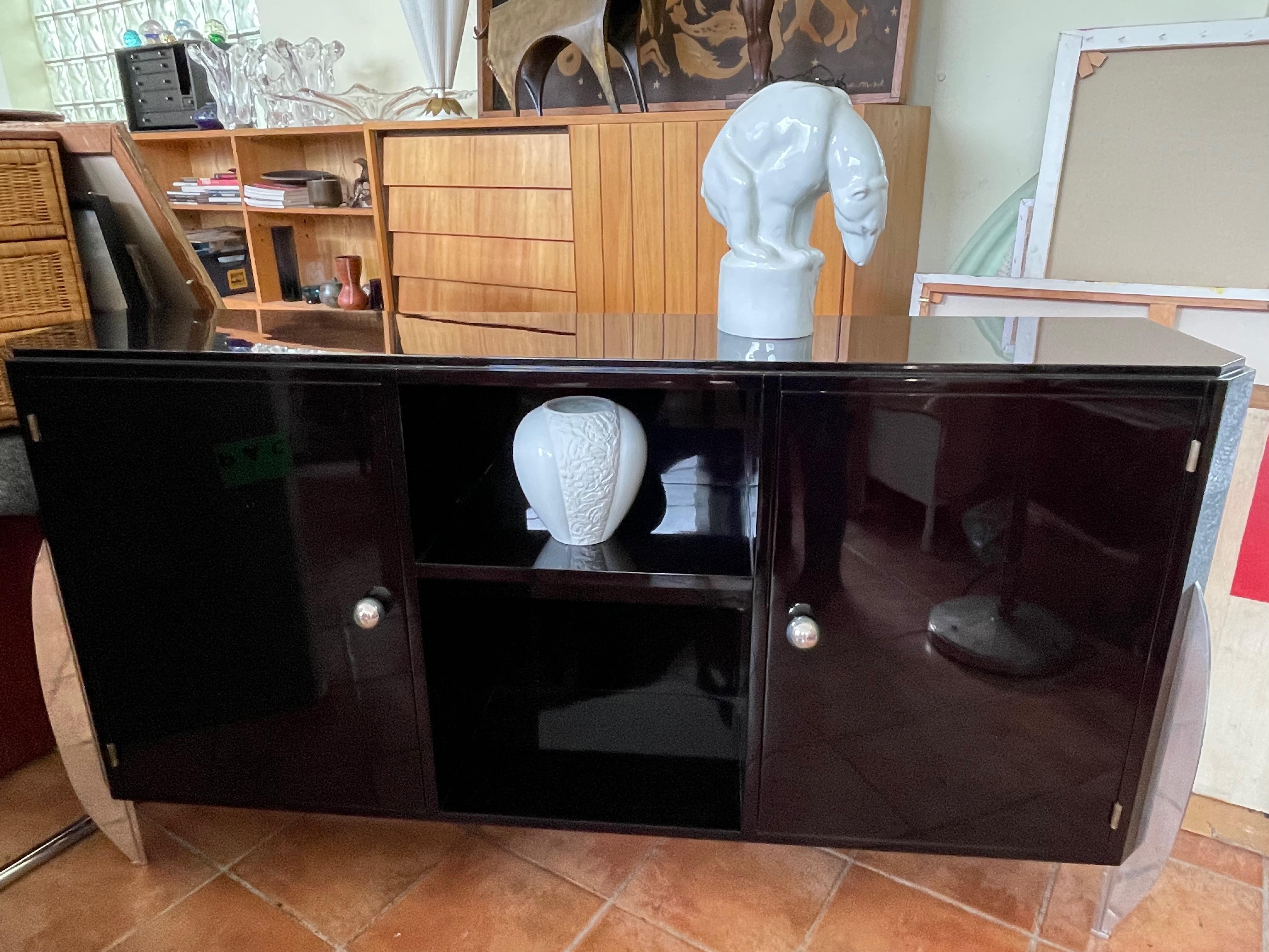 Buffet Art Déco par Michel Dufet , France années 1930. Estampillé. Style moderniste. en vente