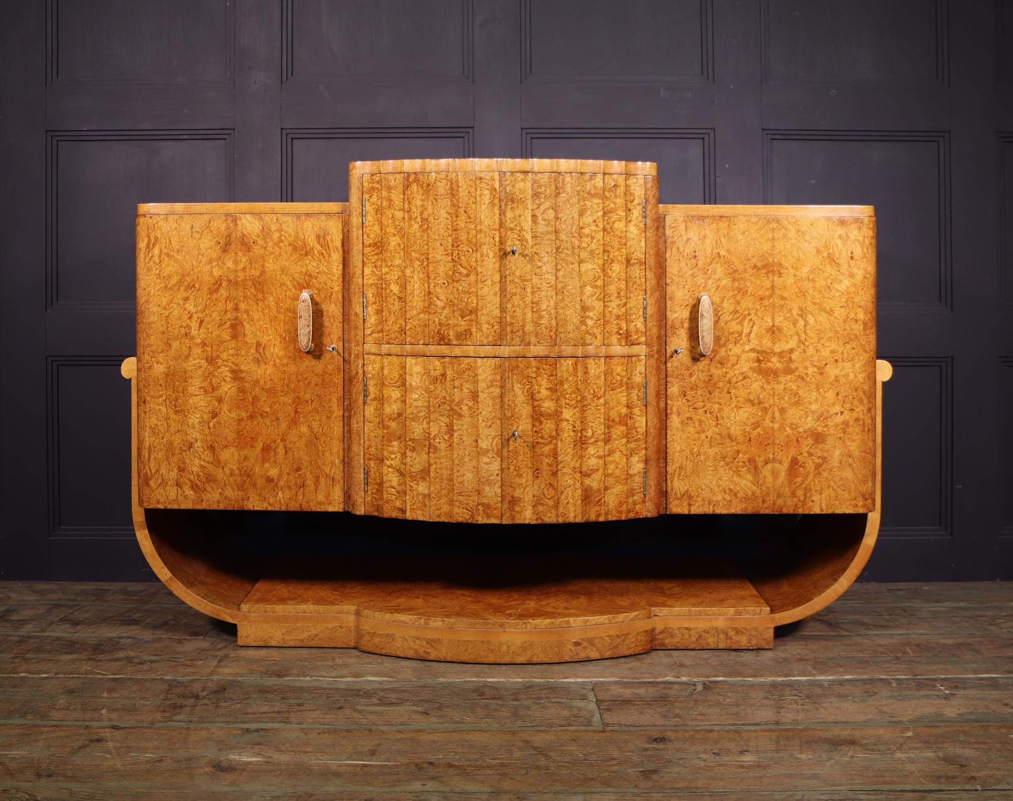 Maple Art Deco Sideboard Cocktail by Epstein