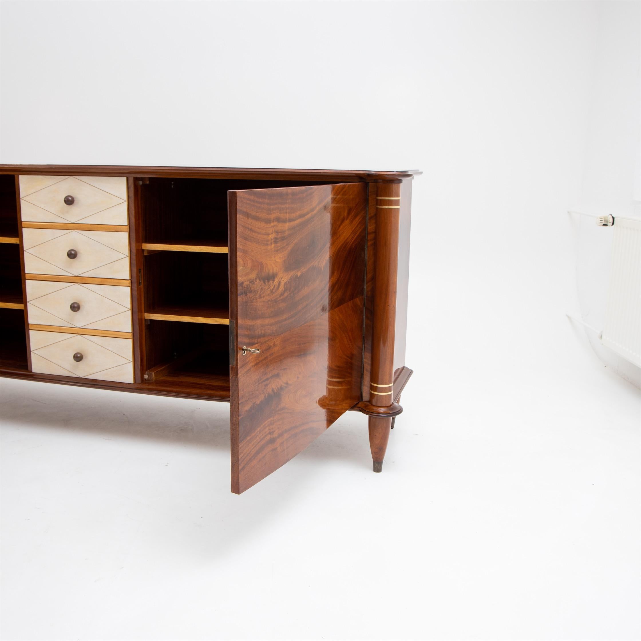 Mahogany Art Deco Sideboard, France, 1940s