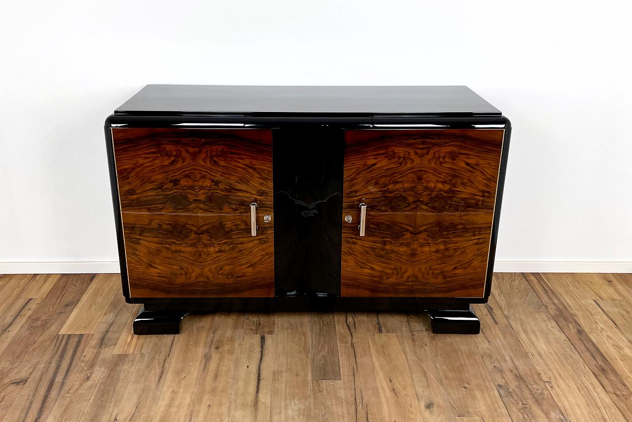 Art Deco Sideboard from Germany Around 1930 with a Wonderful Veneer in Caucasian 9