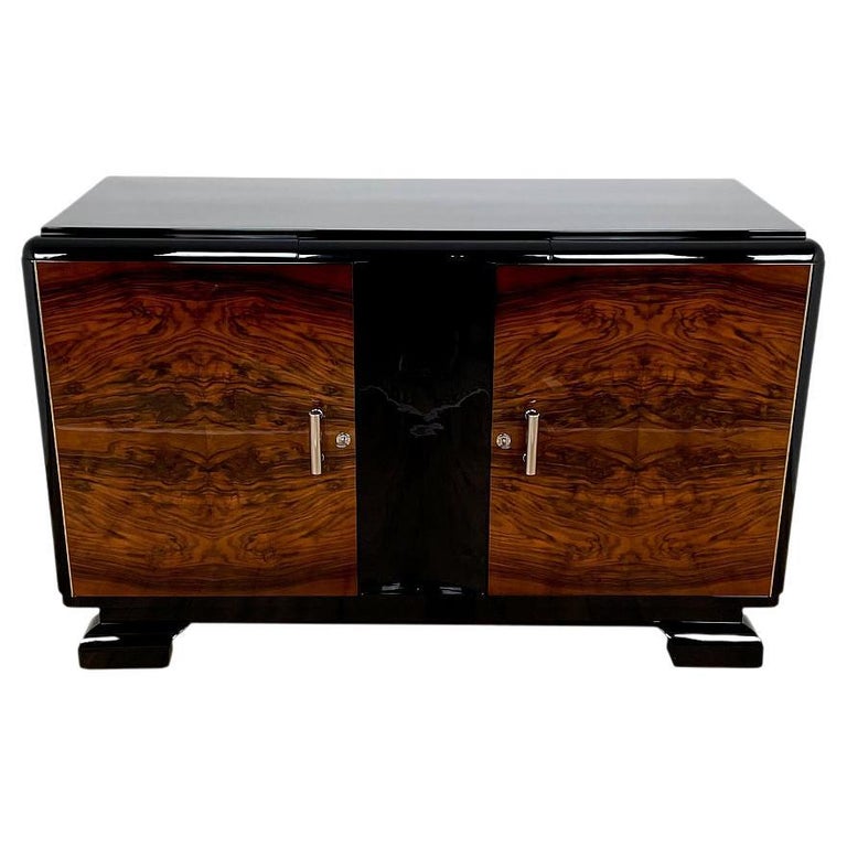 Art Deco Sideboard Made of Rosewood with Brass Applications, Paris, around  1920 For Sale at 1stDibs