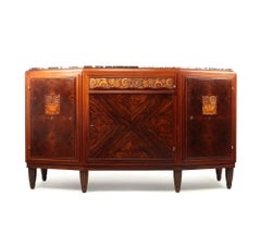 Art Deco Sideboard in Amboyna and Rosewood Paris, c1925