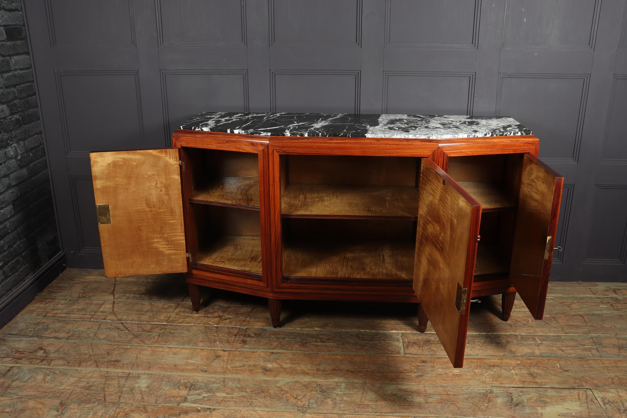 Art Deco Sideboard in Amboyna and Rosewood Paris, c1925 For Sale 2