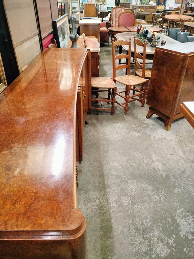 Art Deco sideboard in amboyna burl in the style of Maurice RINCK circa 1930 For Sale 1