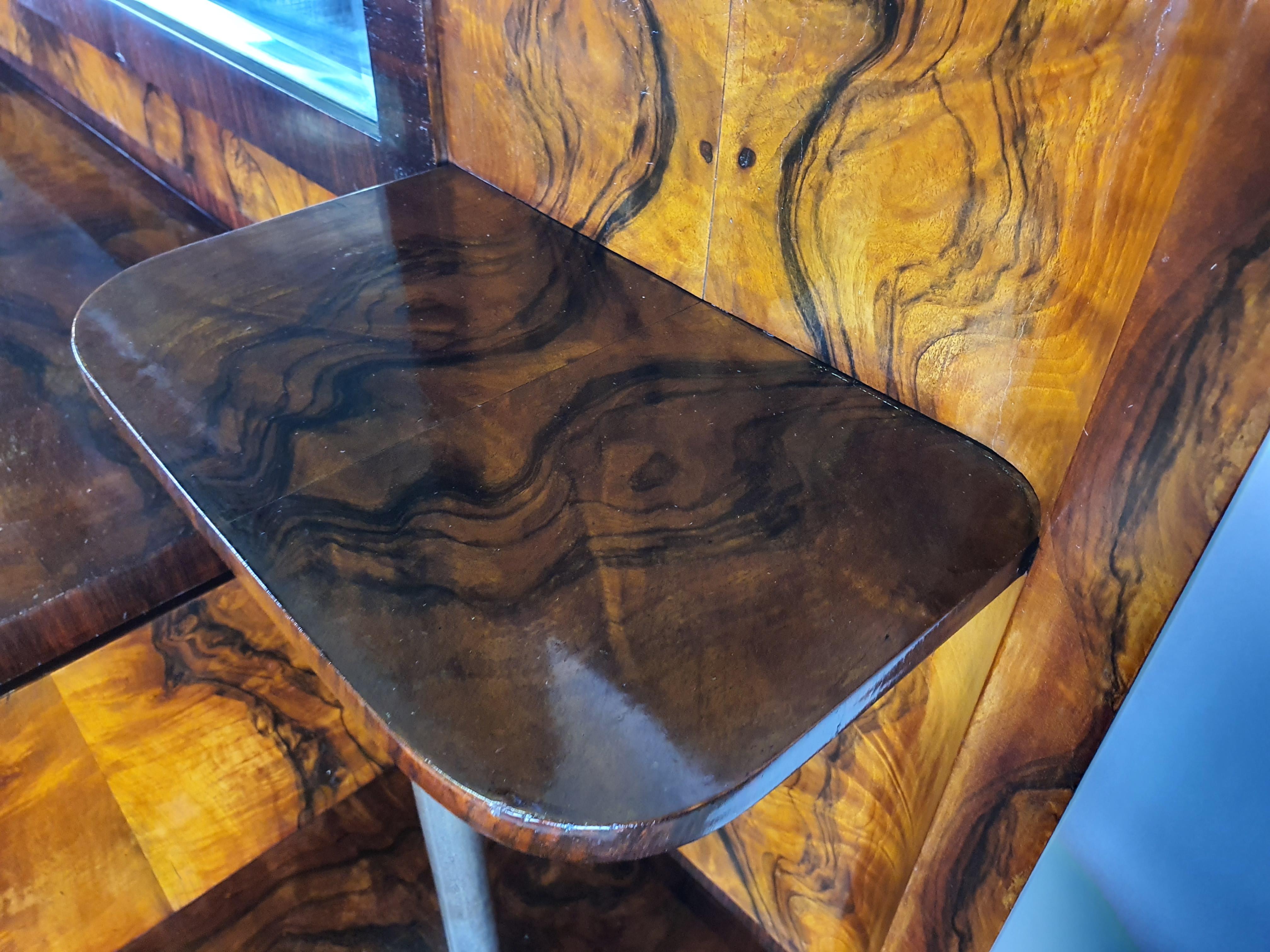 Art Decò Sideboard in Briar with Mirror 7