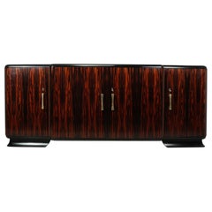 Art Deco Sideboard in Macassar Ebony by Jules Perrenoud