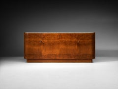Art Deco Sideboard in Maple and Wood with Marble Top