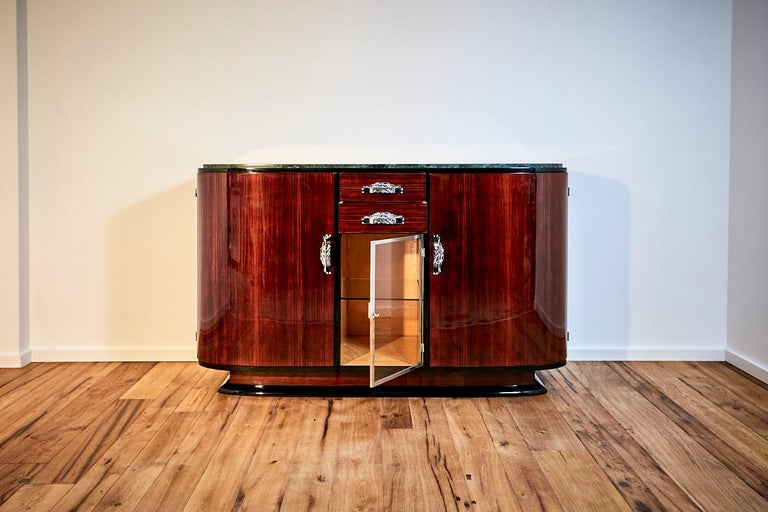 Hand-Crafted Art Deco Sideboard in Rosewood from France Around 1925 For Sale
