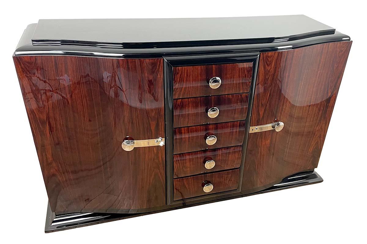 Art Deco Sideboard in Rosewood from Paris Around 1925 For Sale 5
