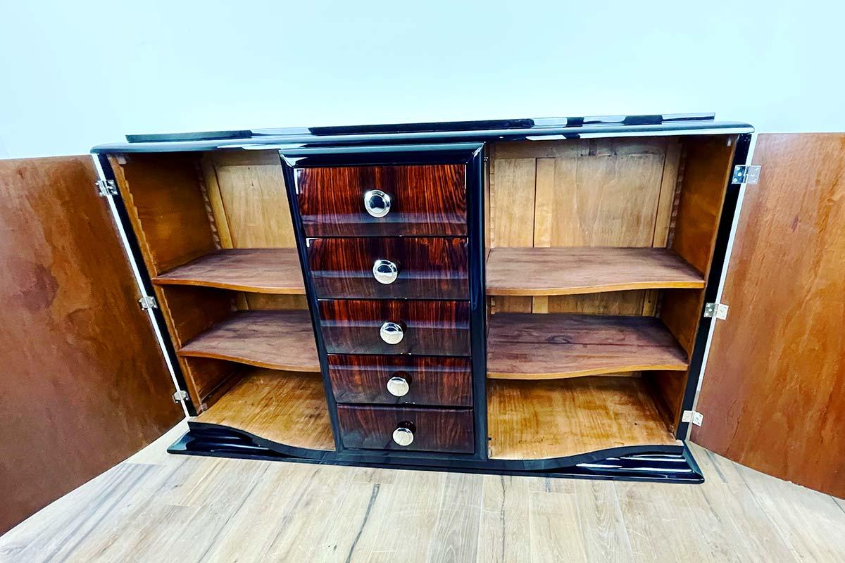 Hand-Crafted Art Deco Sideboard in Rosewood from Paris Around 1925 For Sale