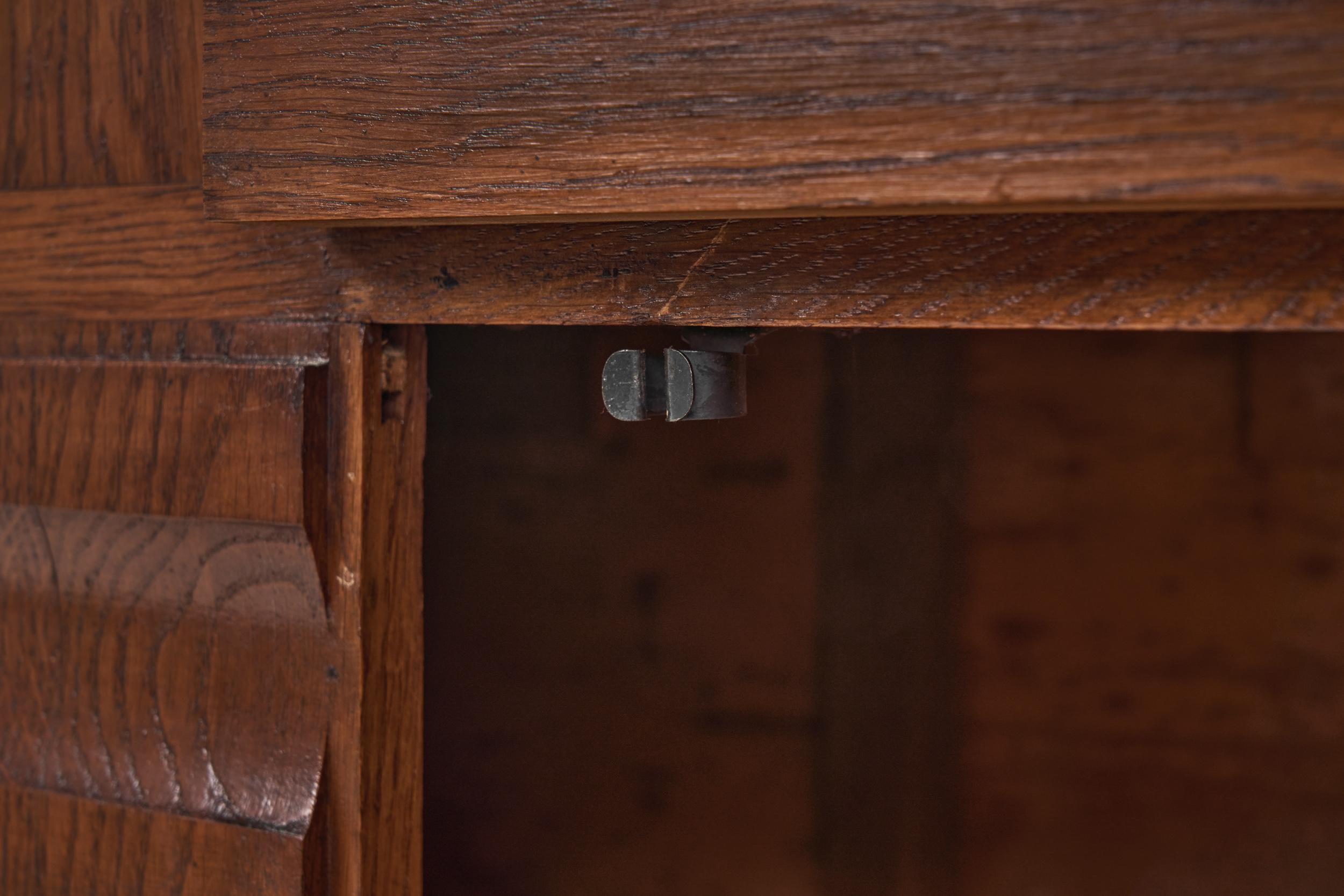 Art Deco Sideboard in Solid Oak, Europe 1930s 12