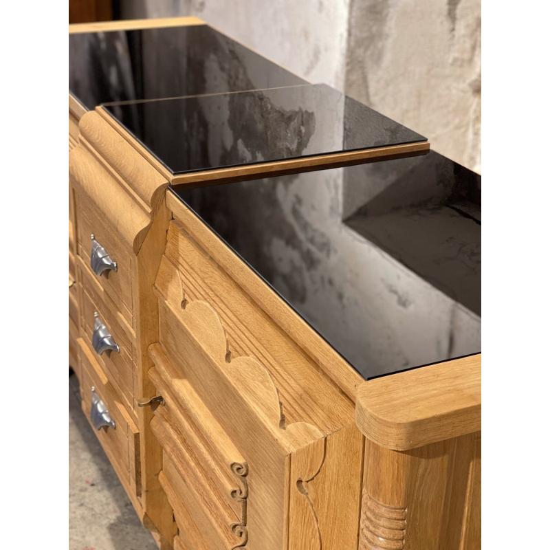 Art Deco Sideboard in the style of Charles Dudouyt, France, 1940s In Excellent Condition For Sale In Andrézieux-Bouthéon, FR