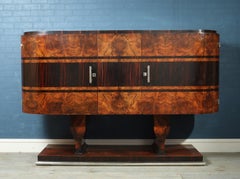 Art Deco Sideboard in Walnut and Macassar, circa 1930