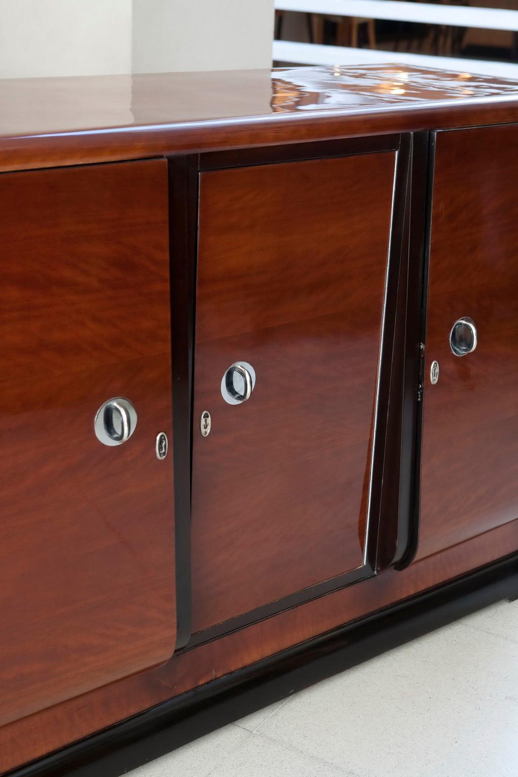 French Art Deco Sideboard in Wood For Sale