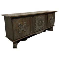 Art deco sideboard, neo classic in blackened oak circa 1940