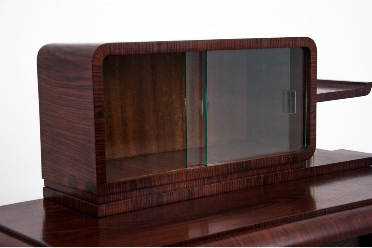 Walnut Art Deco sideboard, Poland, 1950s For Sale