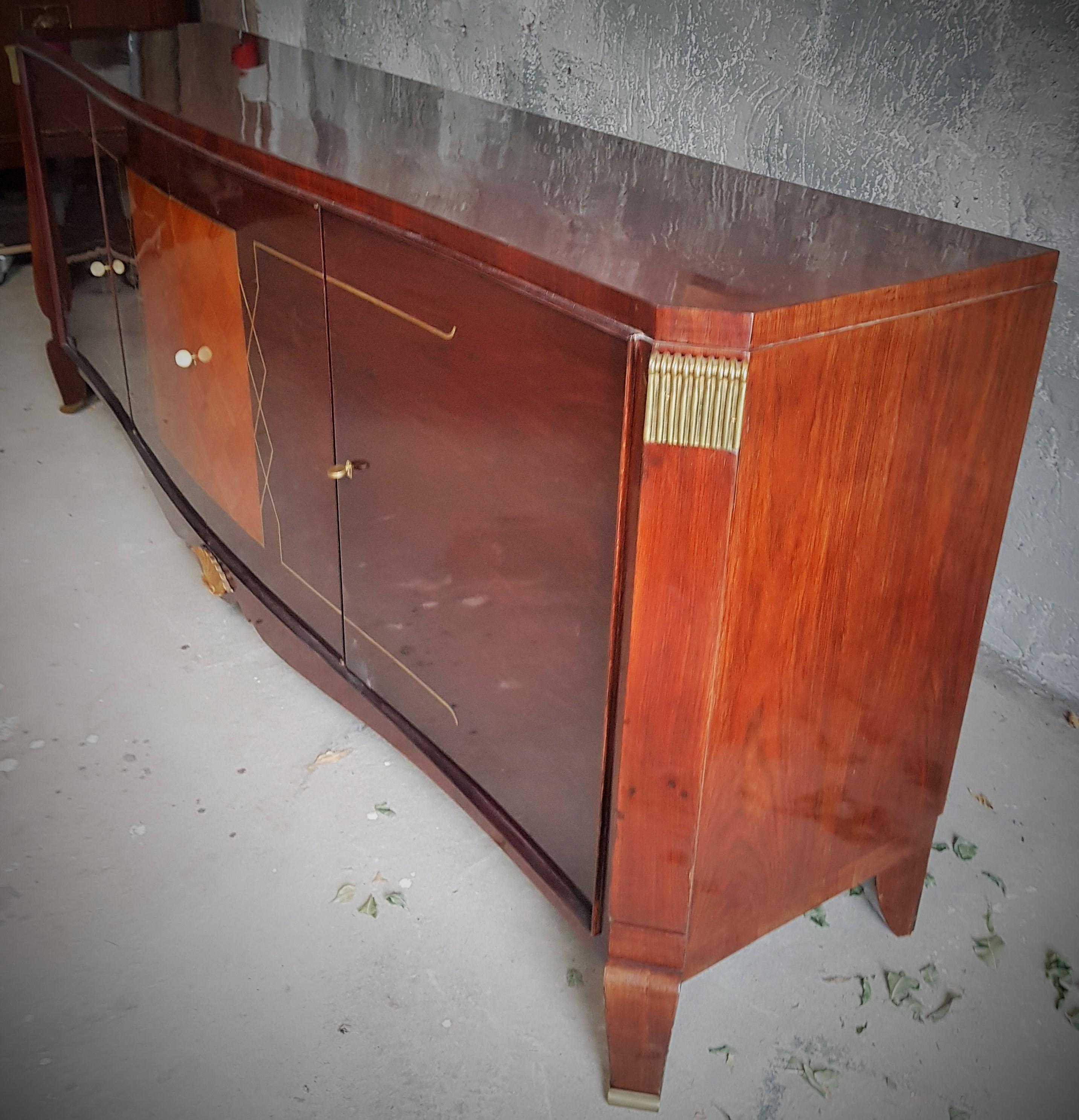 Art-Déco-Sideboard im Stil von Maurice Rinck, Frankreich 1940 im Angebot 3