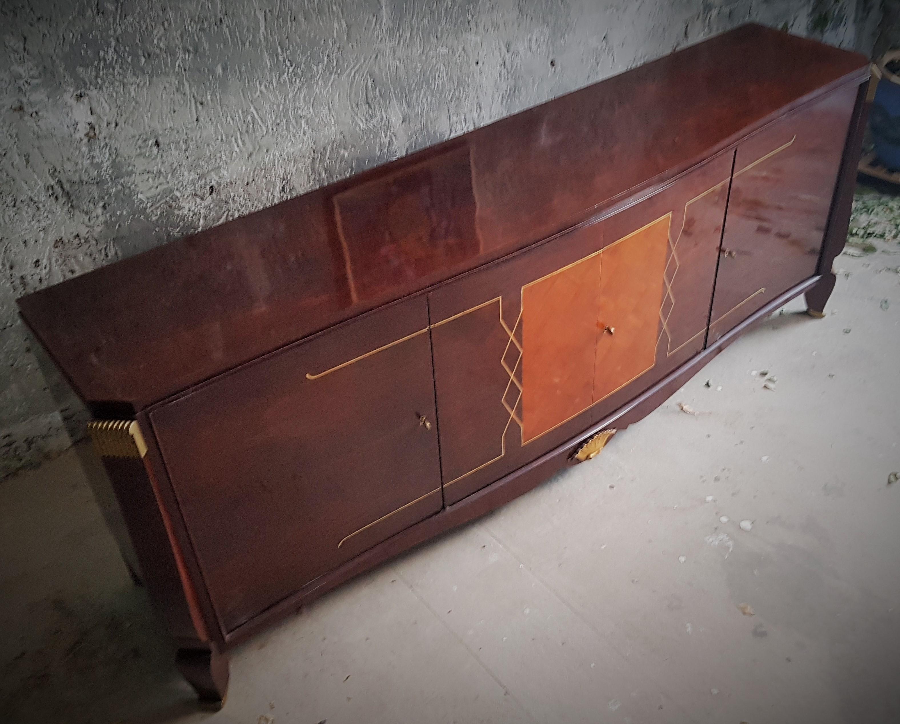 Art-Déco-Sideboard im Stil von Maurice Rinck, Frankreich 1940 im Angebot 9