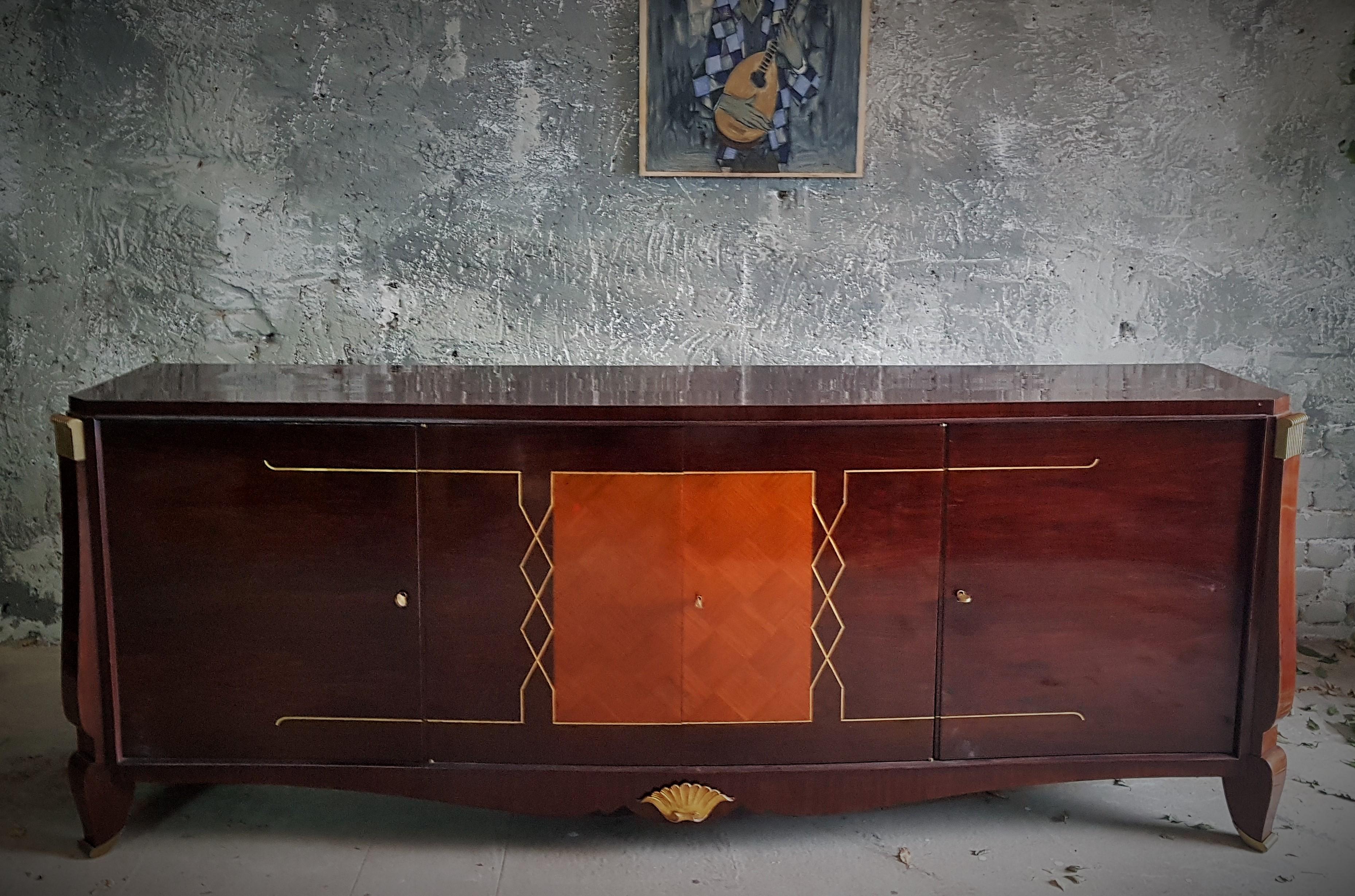 Art-Déco-Sideboard im Stil von Maurice Rinck, Frankreich 1940 im Angebot 12