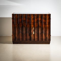 Art Deco Sideboard with Wavy Front, attributed to Osvaldo Borsani