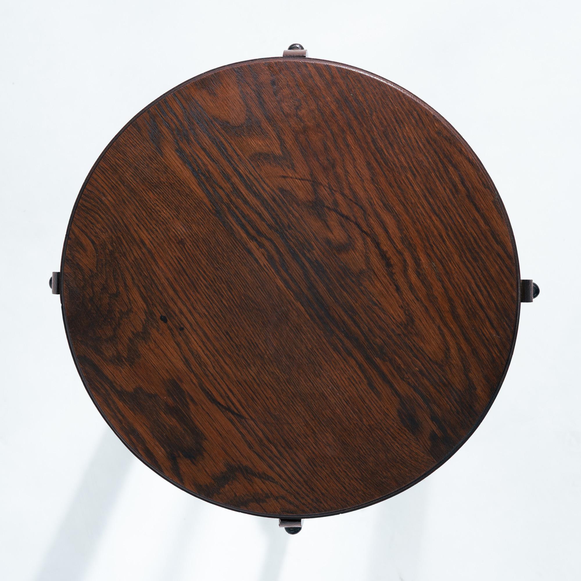 Table d'appoint Art déco en Oak Oak et Wood Wood Wood, Pays-Bas, années 1920 en vente 4