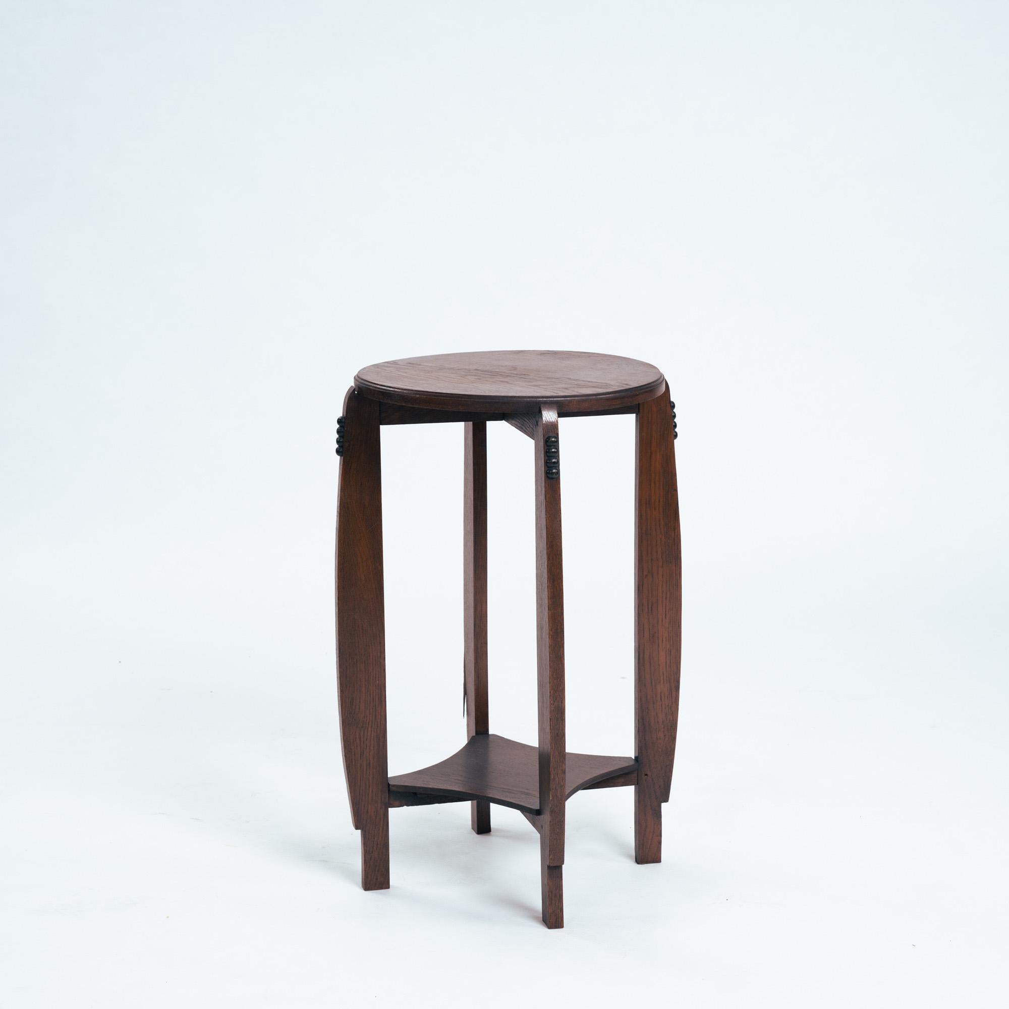 Table d'appoint Art déco en Oak Oak et Wood Wood Wood, Pays-Bas, années 1920 Bon état - En vente à Zevenaar, NL