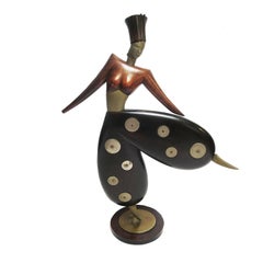 Sculpture de danseuse Art Déco Sier Kunst, Autriche, années 1930