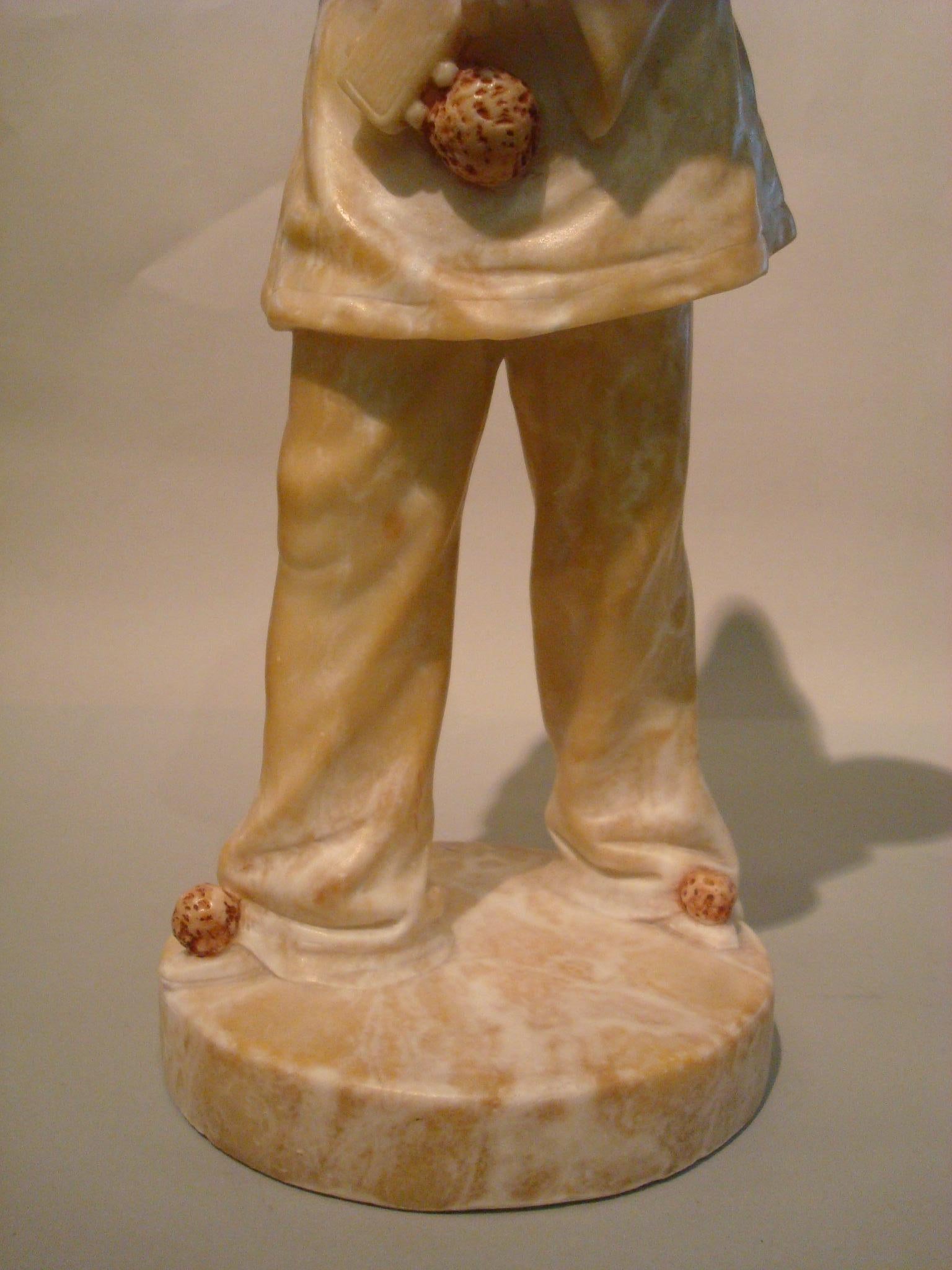 Art déco Sculpture de clown perroquet en albâtre signée Art Déco, années 1920 en vente