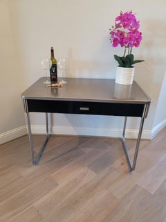 Raymond Patten, signierter Industrieller Küchentisch, Art déco, 1930er Jahre