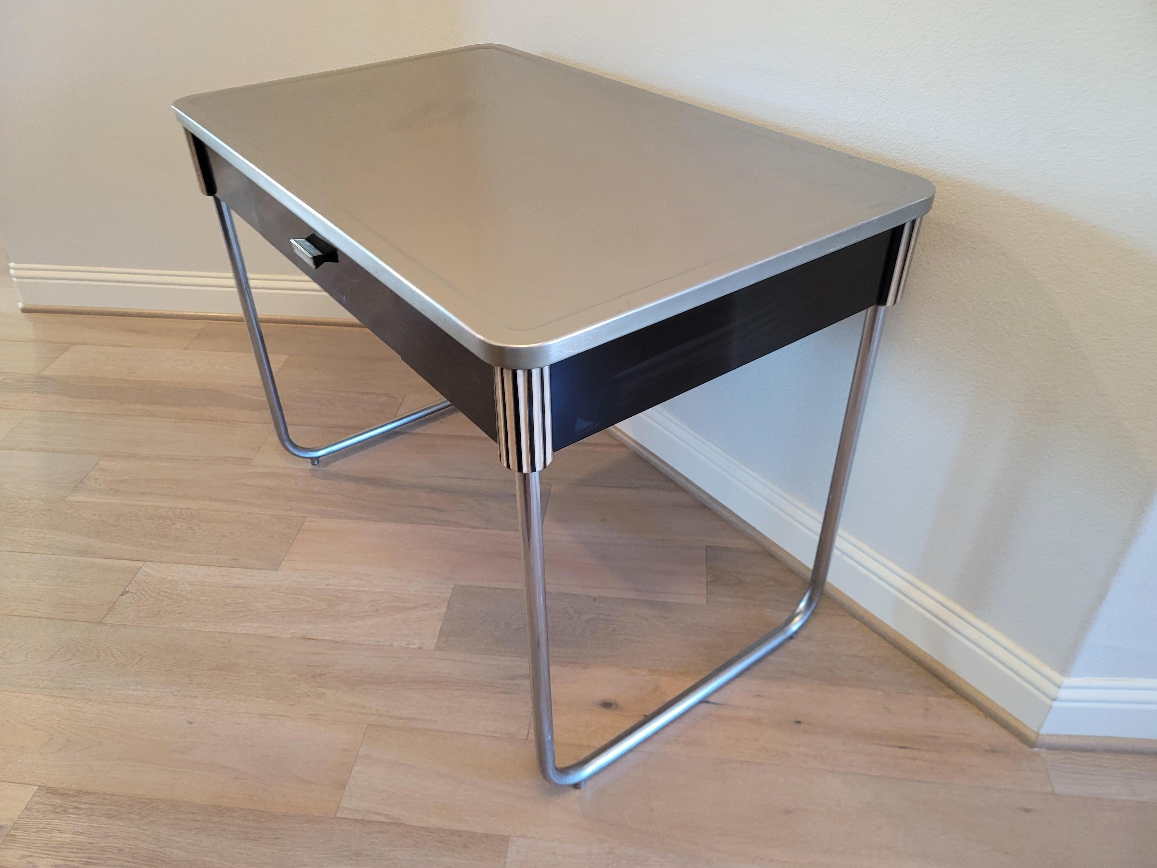 1930s Art Deco Raymond Patten Signed Industrial Kitchen Work Table For Sale 1