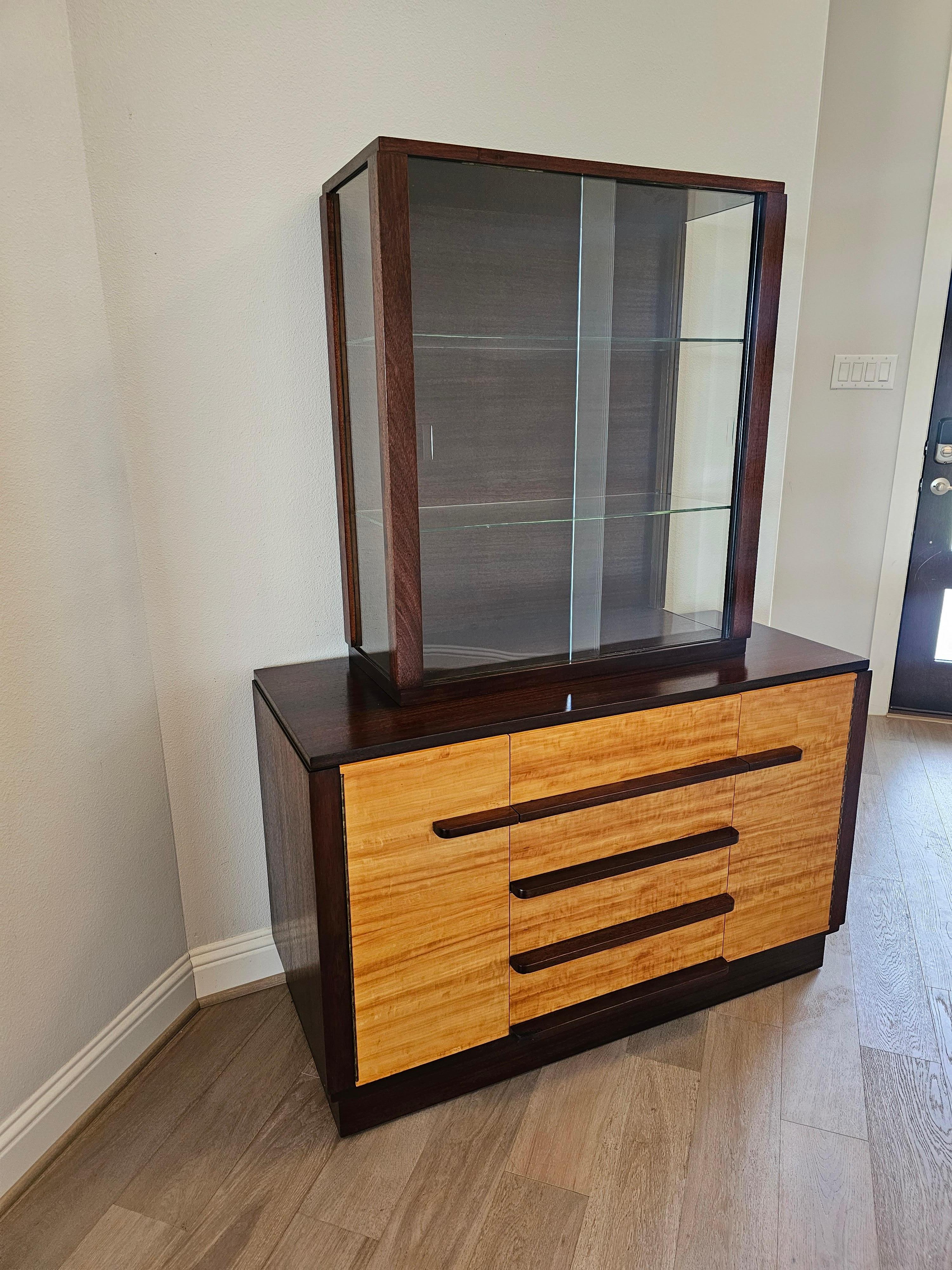 Hand-Crafted Art Deco Signed Wolfgang Hoffmann for Romweber World's Fair Display Cabinet For Sale