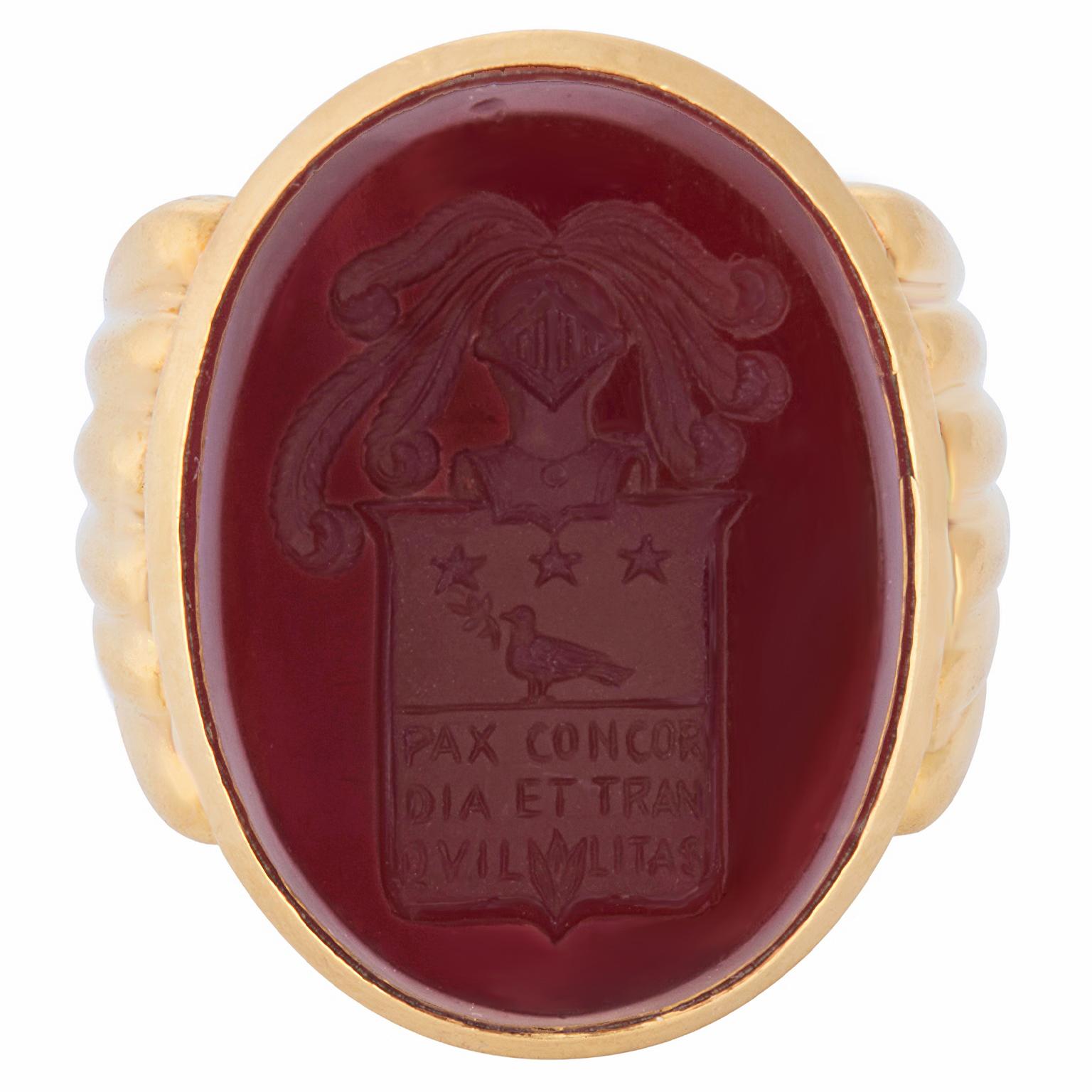 Art Deco Signet Ring For Sale 2