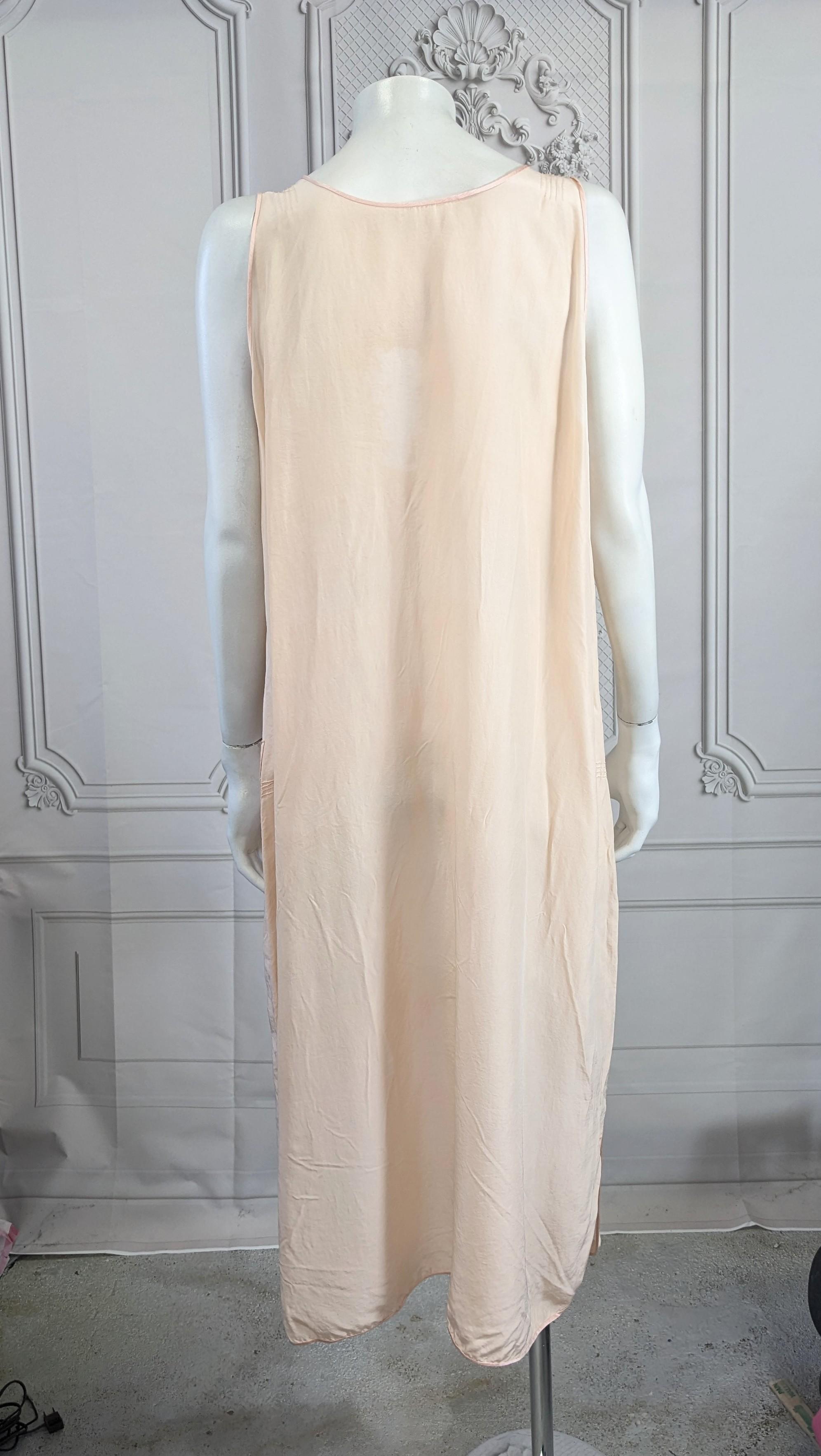 Art Deco Silk and Chiffon Slip Dress In Good Condition For Sale In New York, NY