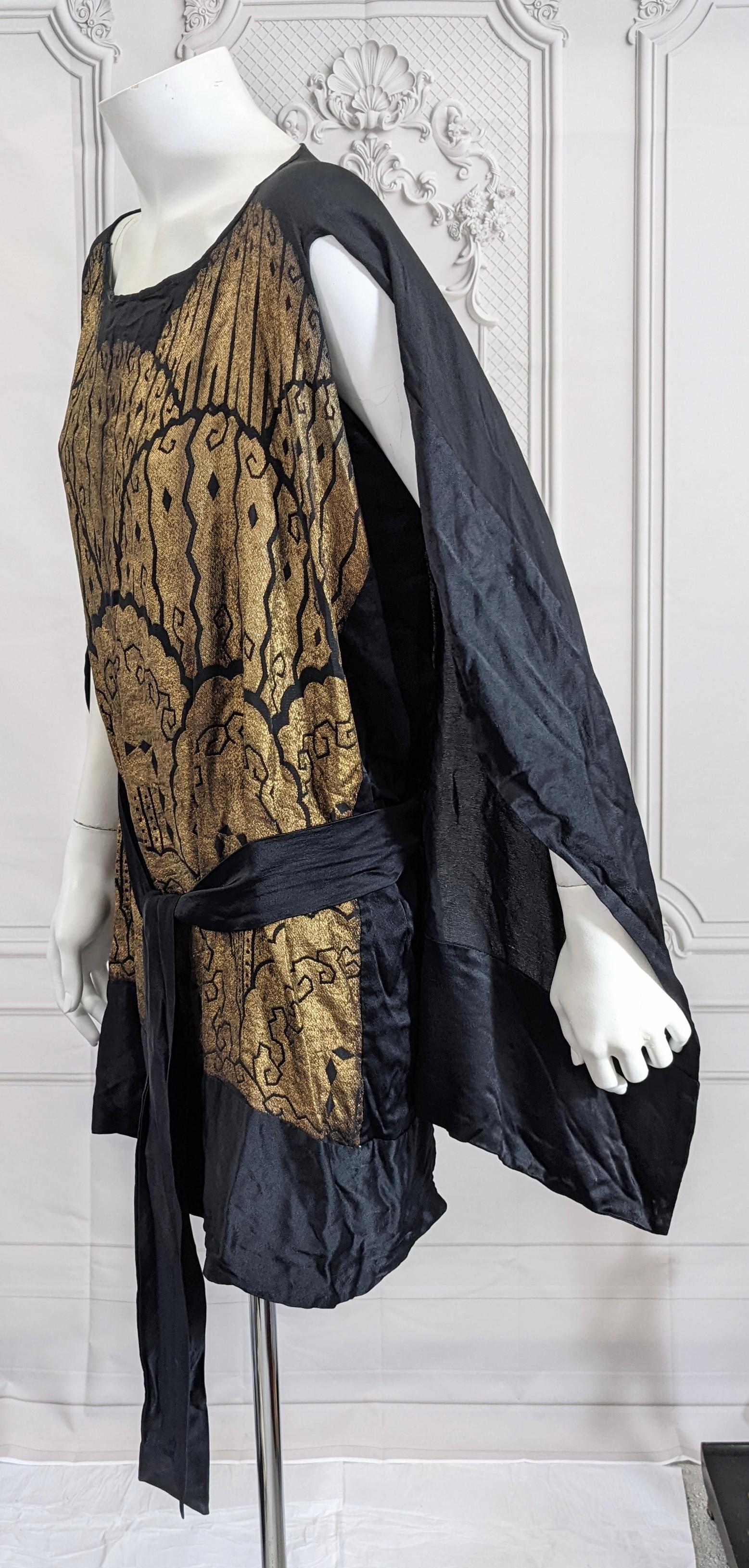 Art Deco Silk Lame Evening Tunic In Good Condition For Sale In New York, NY