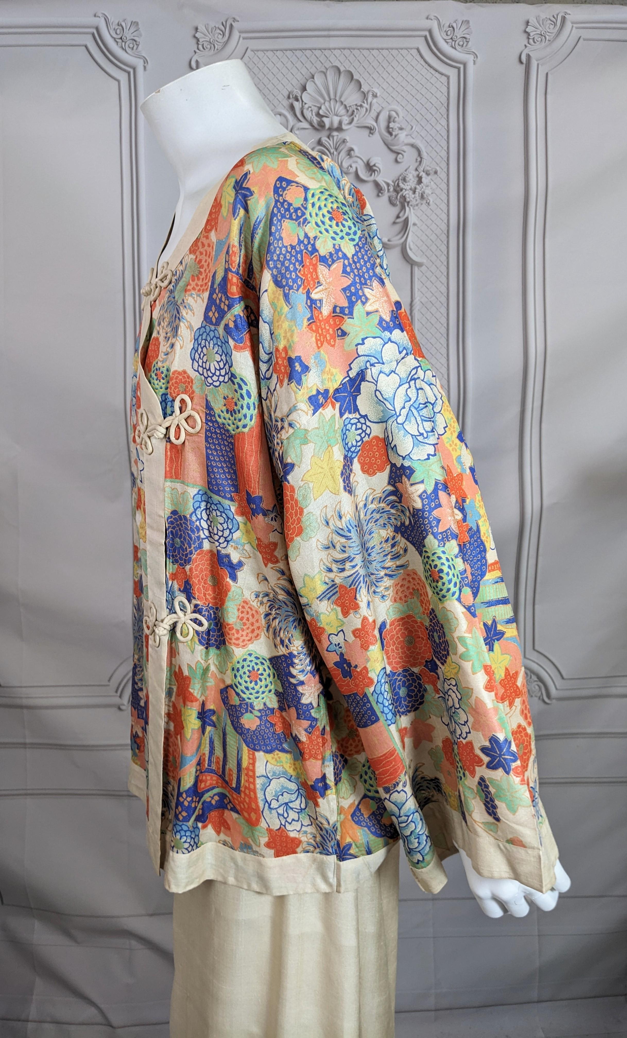 Art Deco Seidenpyjama, Japan 1920er Jahre im Angebot 2