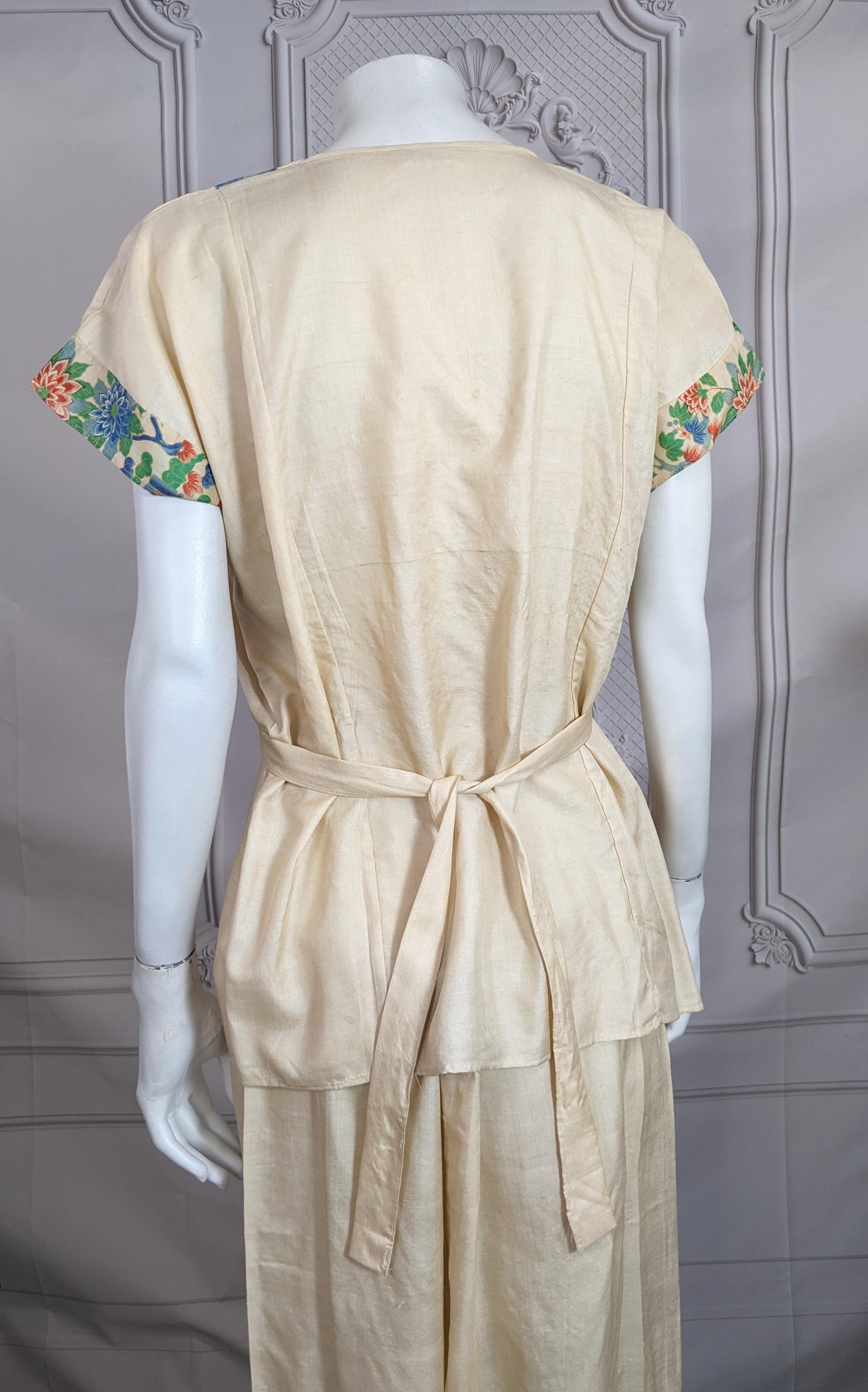 Pyjama de détente en soie Art déco, Japon en vente 2