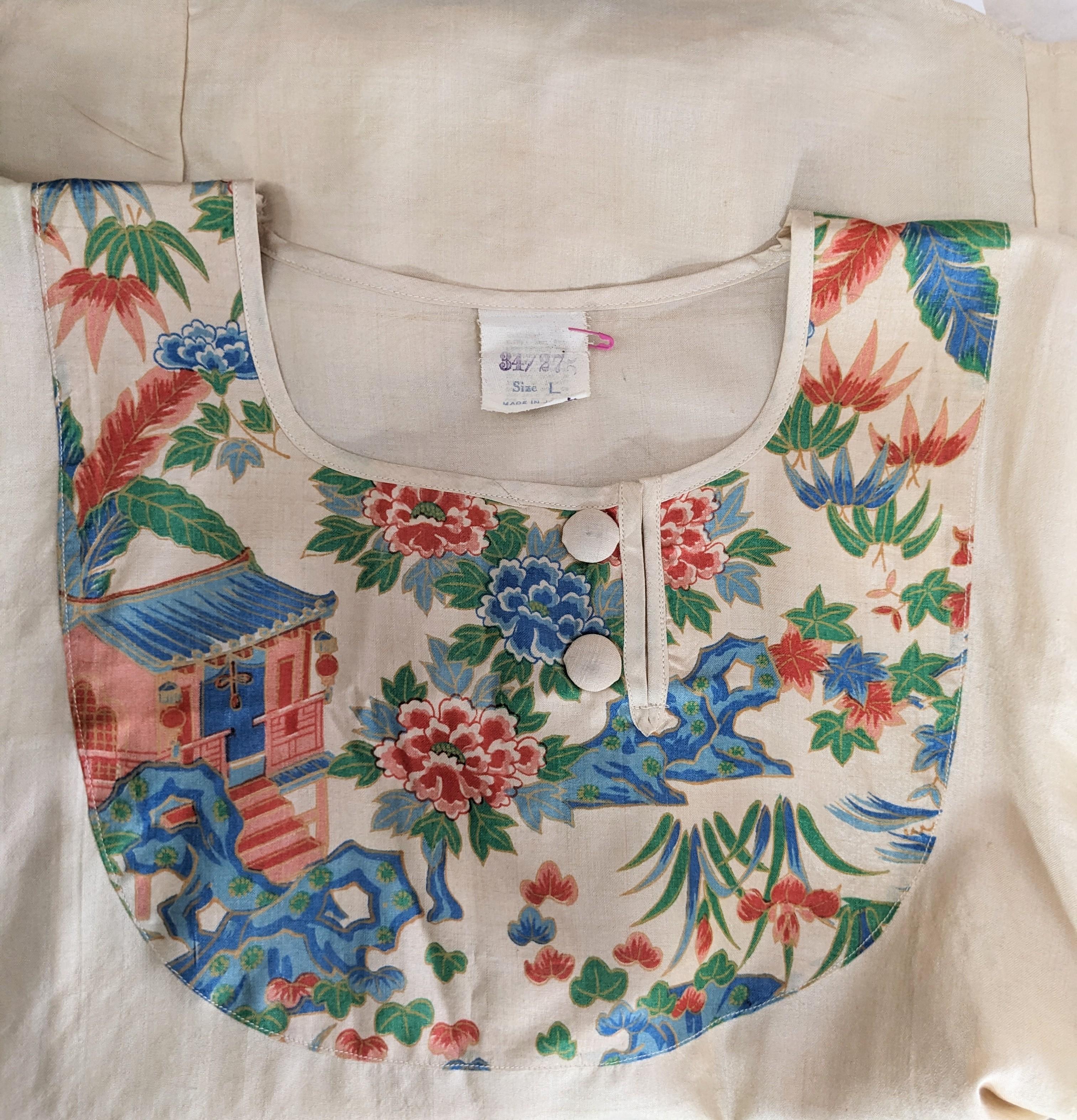 Pyjama de détente en soie Art déco, Japon en vente 3