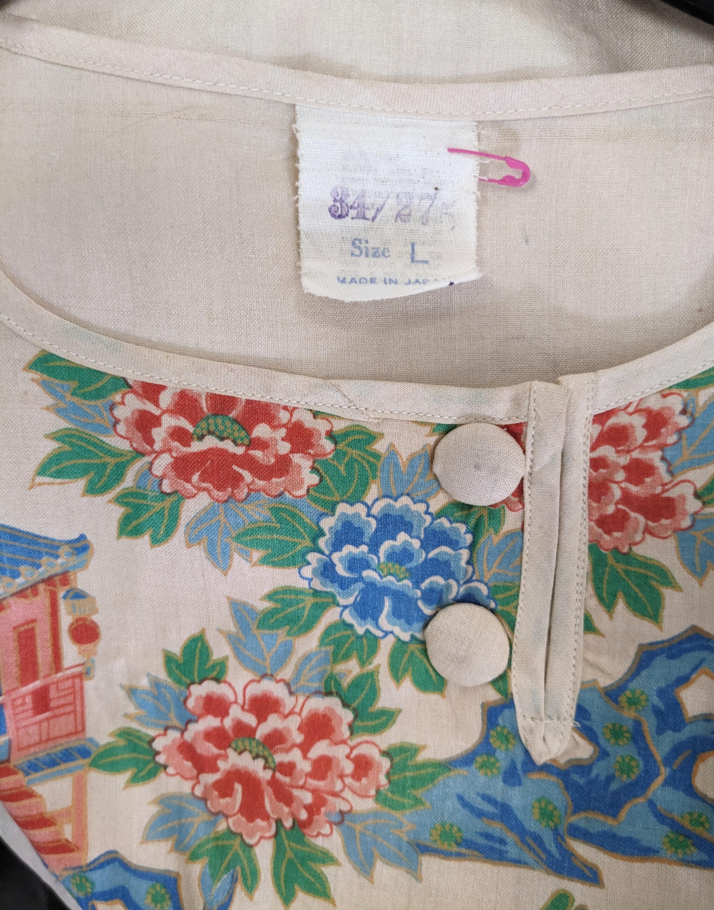Pyjama de détente en soie Art déco, Japon en vente 4