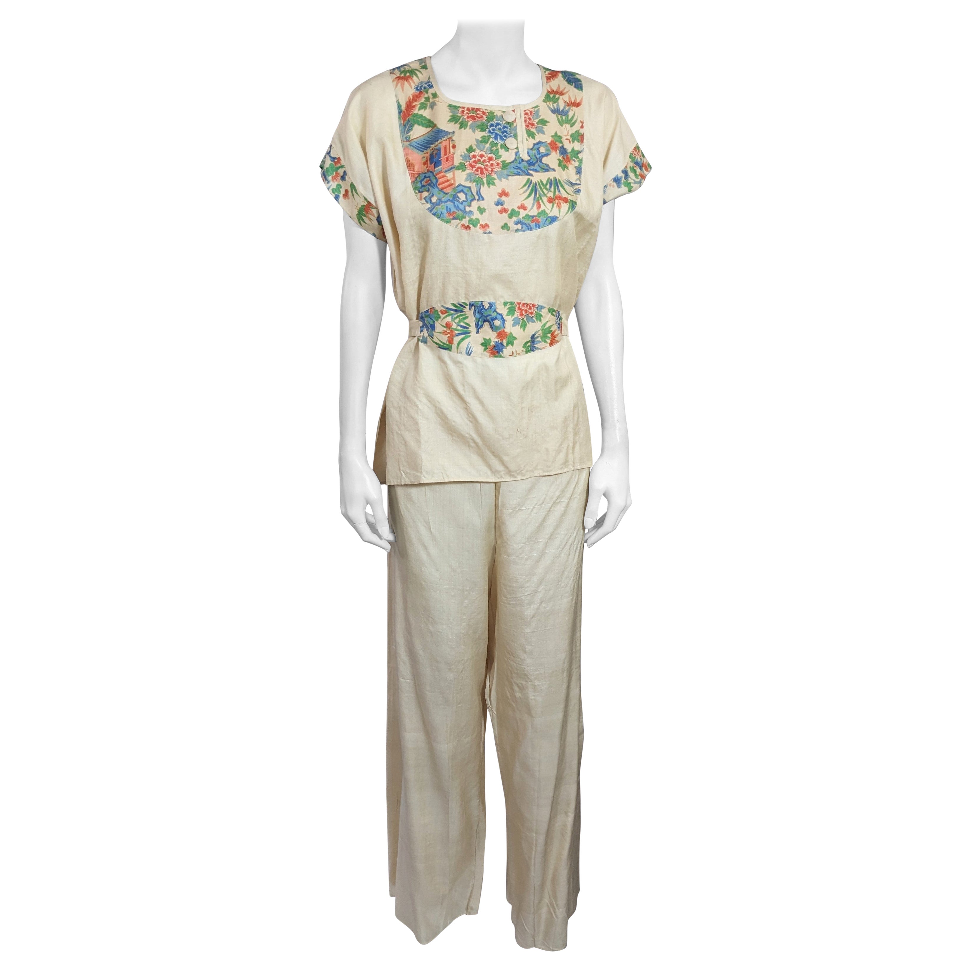 Art Deco Seidenpyjama, Japan