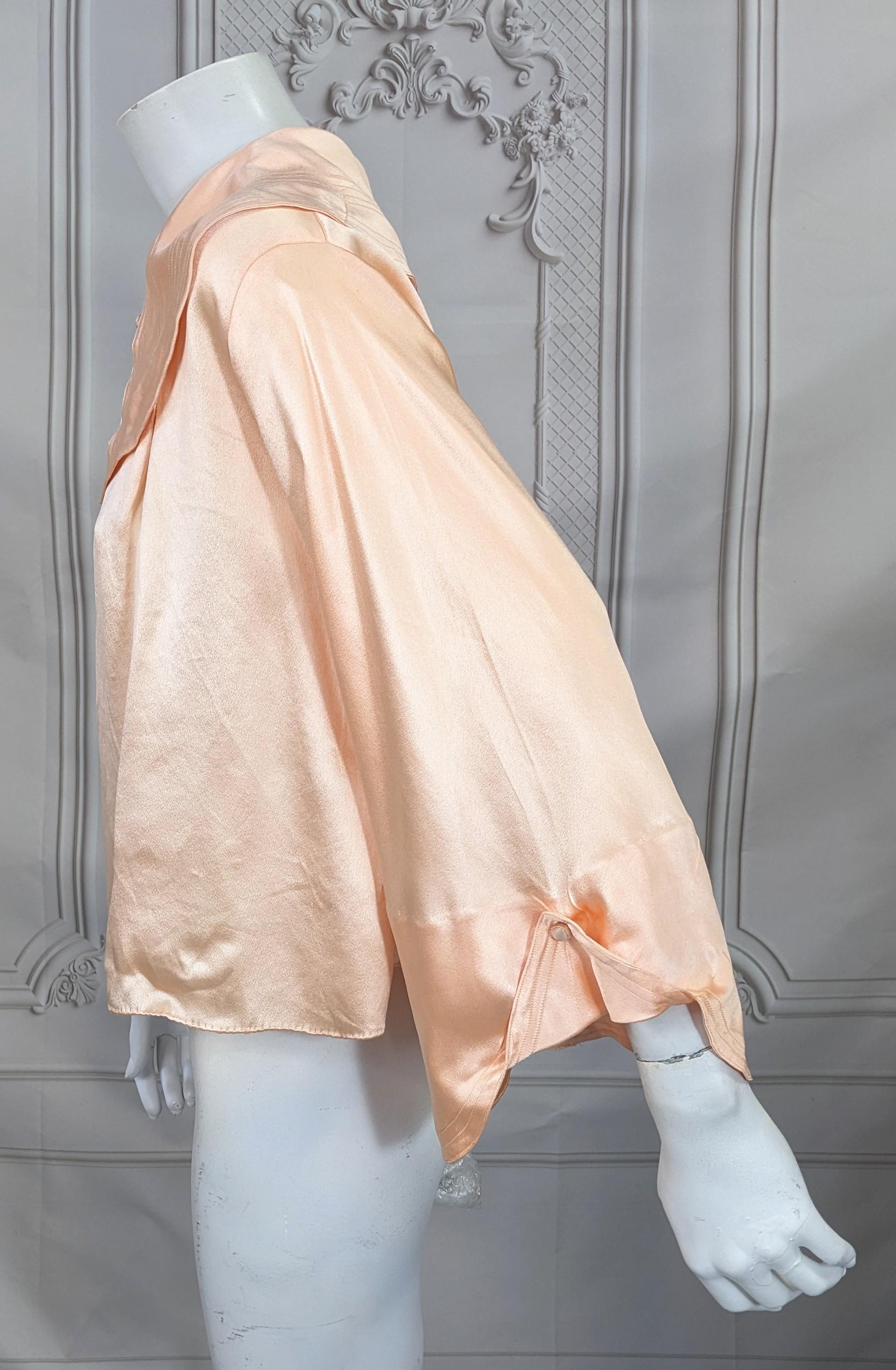 Chaqueta de cama Art Déco de satén de seda, Bonwit Teller en venta 1