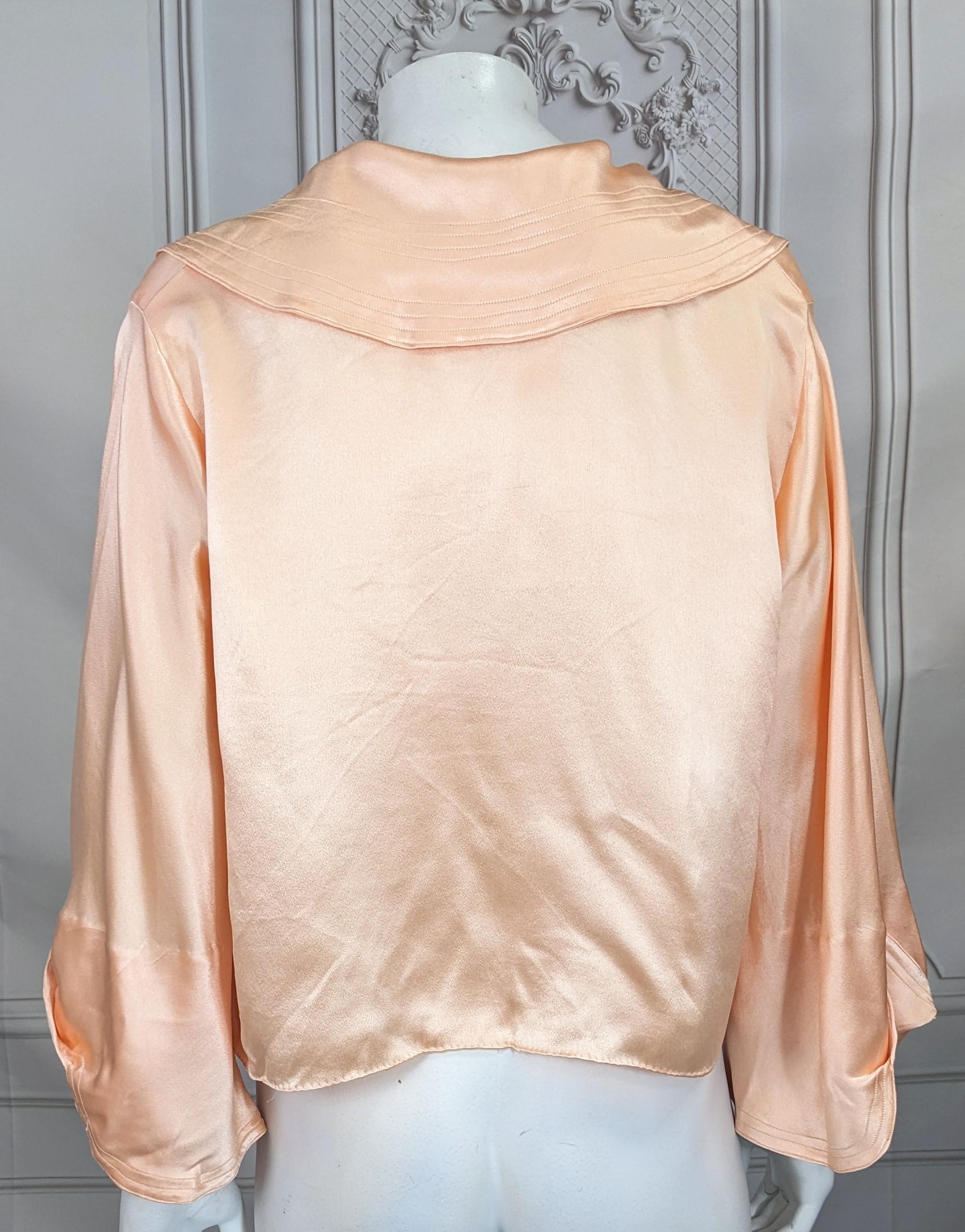 Chaqueta de cama Art Déco de satén de seda, Bonwit Teller en venta 2