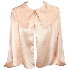 Chaqueta de cama Art Déco de satén de seda, Bonwit Teller